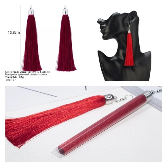 NEW!💙💎GORGEOUS ROYAL💙BLUE TASSELS!💎💙SILVERY! - Picture 3 of 6